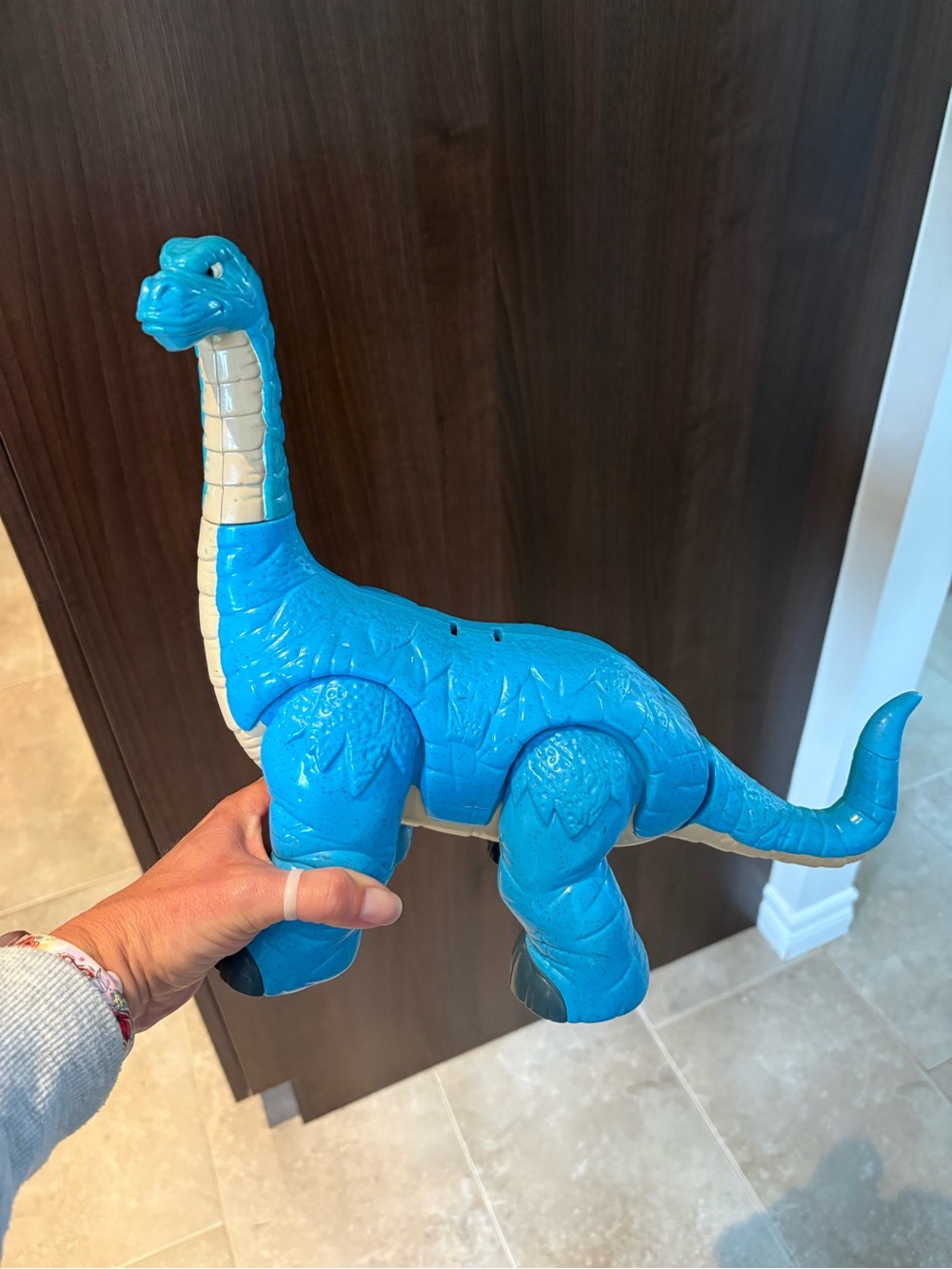 Fisher-Price Imaginext Blue Apatosaurus Dinosaur Figure 2010 Articulated Toy
